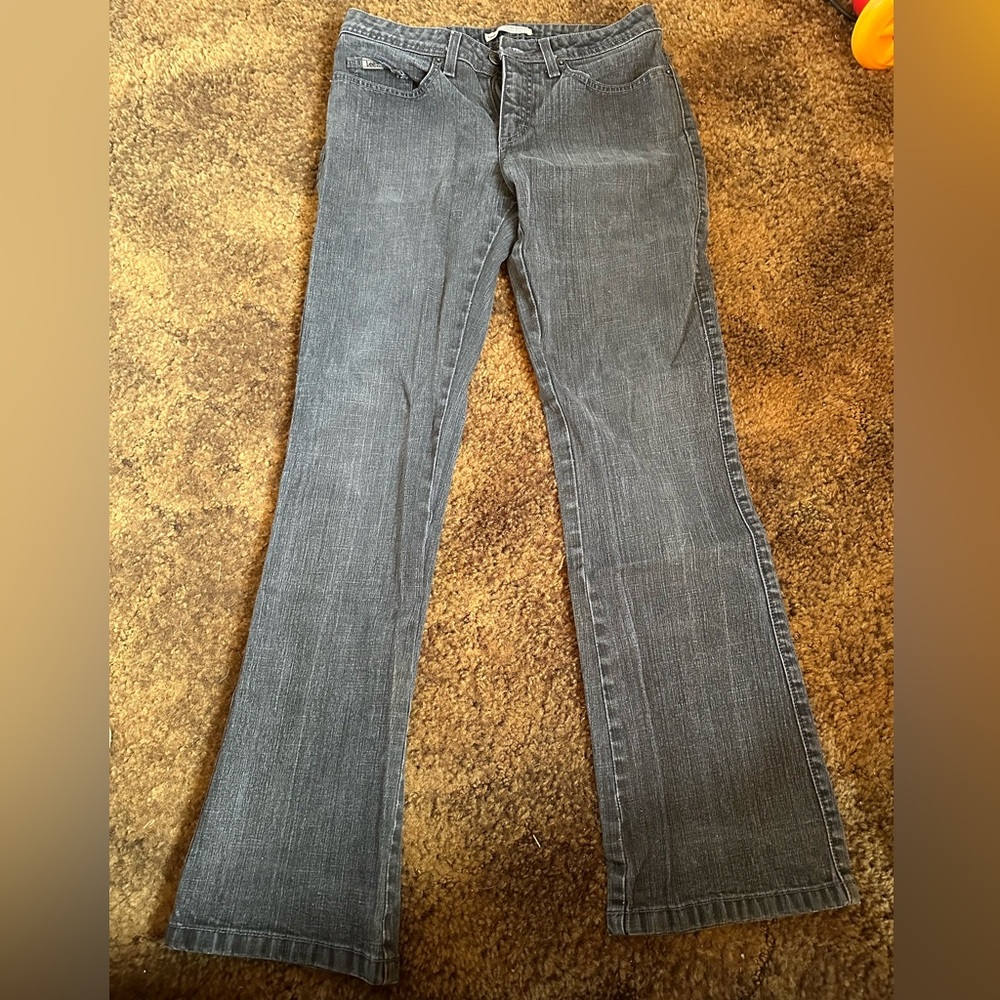 Lee midrise bootcut, lower on the waist. Size 6M black color with wash?